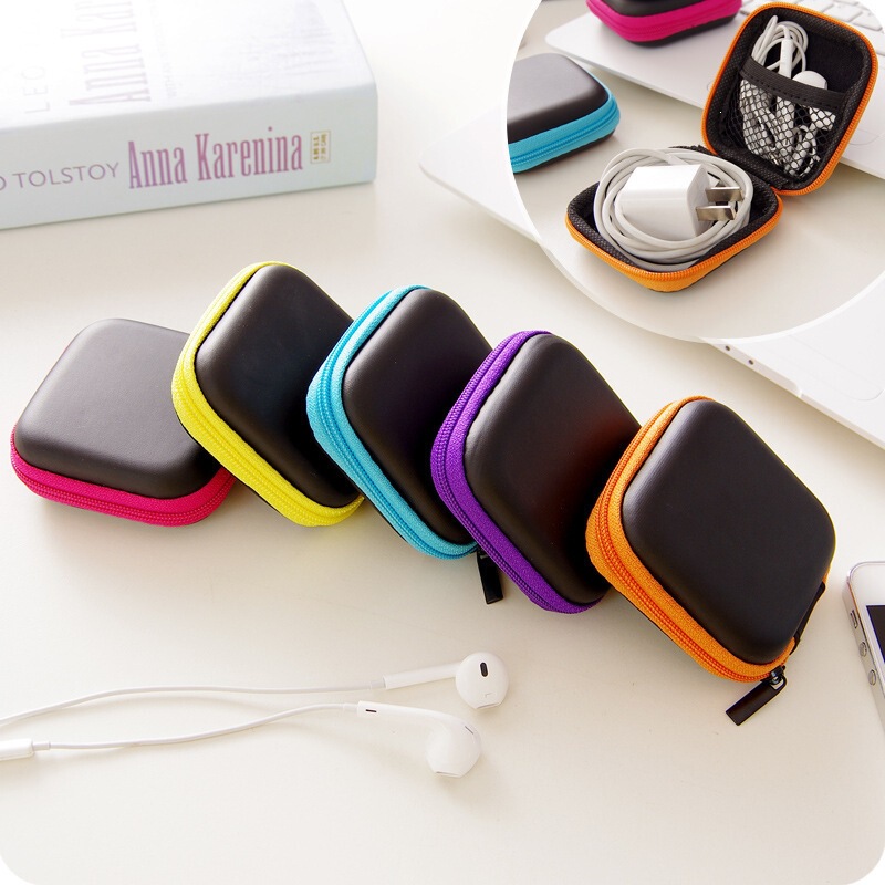 Portable earphone storage bag, mobile phone charger and data cable bag, mini coin storage bag, coin and change storage box Portable earphone storage bag, mobile phone charger and data cable bag, mini coin storage bag, coin and change storage box