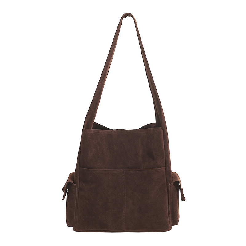 Transfronterizos otoño invierno bolsa de gran capacidad para mujeres 2025 nuevo retro gaúster bolso de cubo bolso de hombro universal