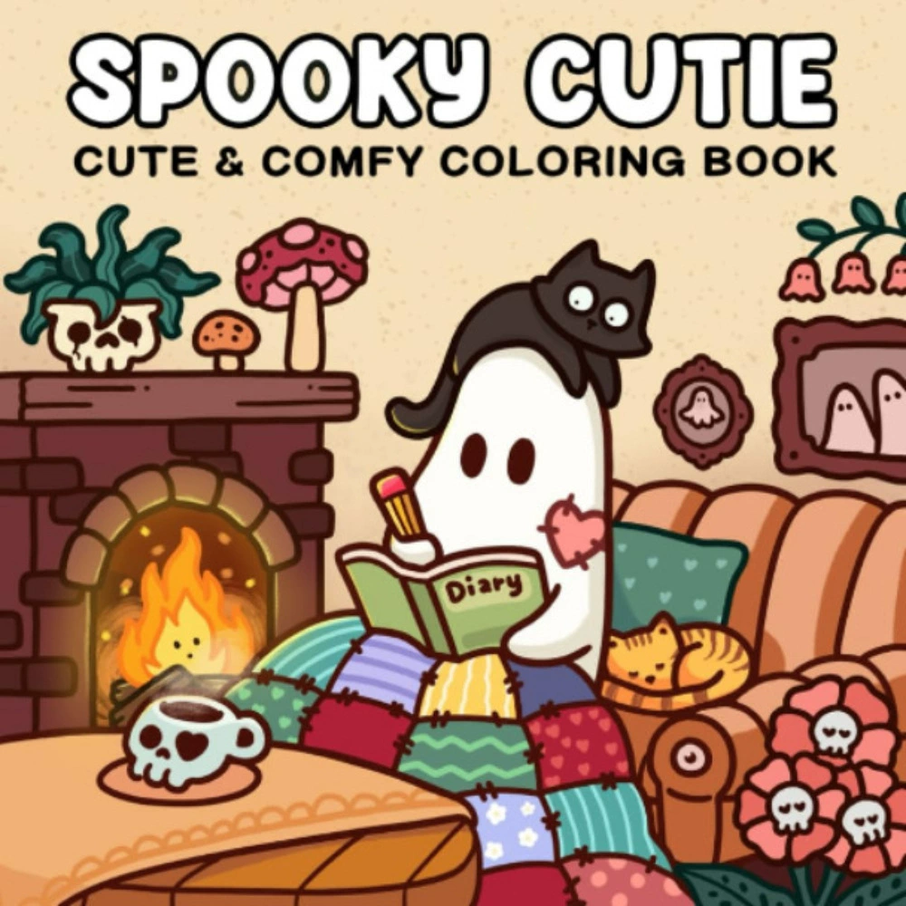Cross-border SpookyCutieColoringBook Drawing Book Cartoon Animal Series Coloring Book Coloring Book