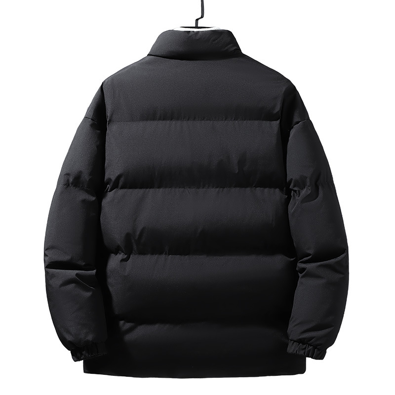 Abrigo de algodón acolchado para hombre invierno 2023 nuevo cuello de soporte cálido engrosado abrigo de algodón acolchado Chaqueta de algodón de color sólido chaqueta casual al por mayor