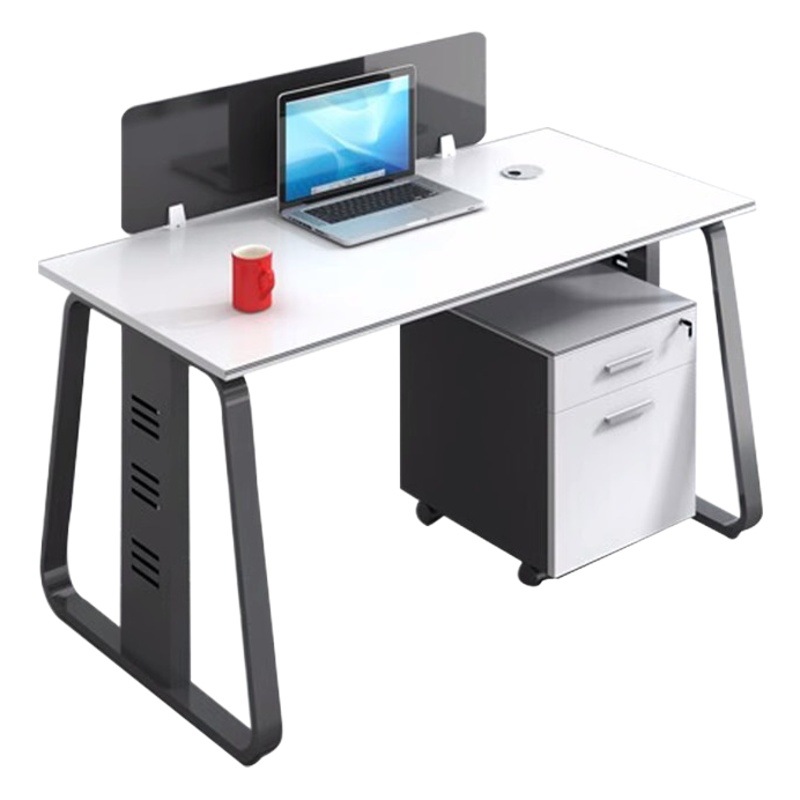 [Ventas directas de fábrica] escritorio de oficina del personal y silla combinación simple pantalla moderna titular de la tarjeta de seis personas escritorio del personal al por mayor