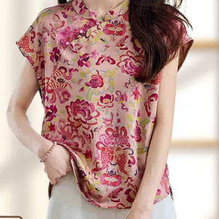 2025 New Summer Style Versatile Fashion Trend Simple Short-Sleeved Suit Blue Top Red Top