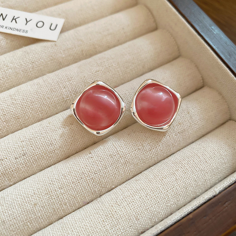 Pendientes de borla de cristal de hilo de malla de pétalo de aguja de plata Pendientes de estilo de vacaciones de playa dulce rosa Pendientes de moda de temperamento Mujer