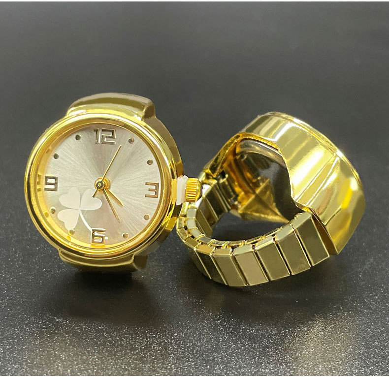 Shamrock Pattern All Seasons Season Unisex Gender Elegant Style Elegant Shamrock Quartz Watch Rings
