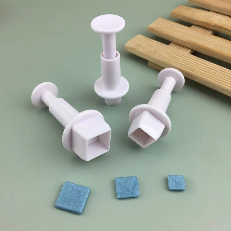3pcs Квадратная форма для тиснения пружинная форма для прессования DIY для выпечки сахарного торта