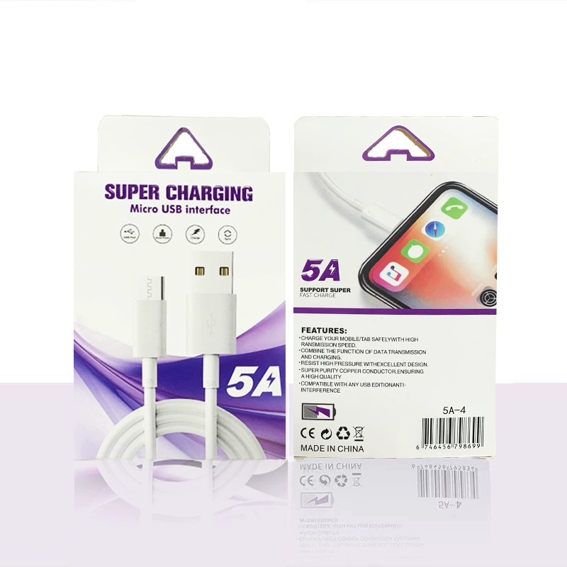 Кабель для зарядки (Huawei/Apple/Android) 5A ПВХ быстрая зарядка, длина 0.3–2 м