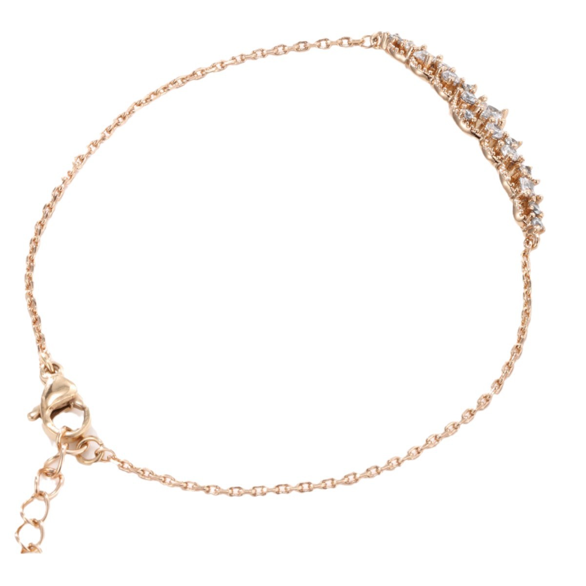 Xuping nueva pulsera de zircón redonda transfronteriza de estilo femenino minimalista de alta sensación de joyería de aleación de cadena O