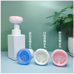250ml 450ml Petal Hand Soap Foam Bottle Square Cleansing Mousse Bottle Flower Foam Bottle