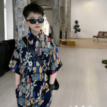 男童夏童装夏装套装2025新款夏季短袖儿童衬衫两件套衣服洋气