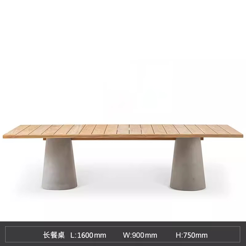 Mesa de comedor al aire libre teca trenzada impermeable tabla de mármol silla de caña jardín al aire libre patio muebles de ocio