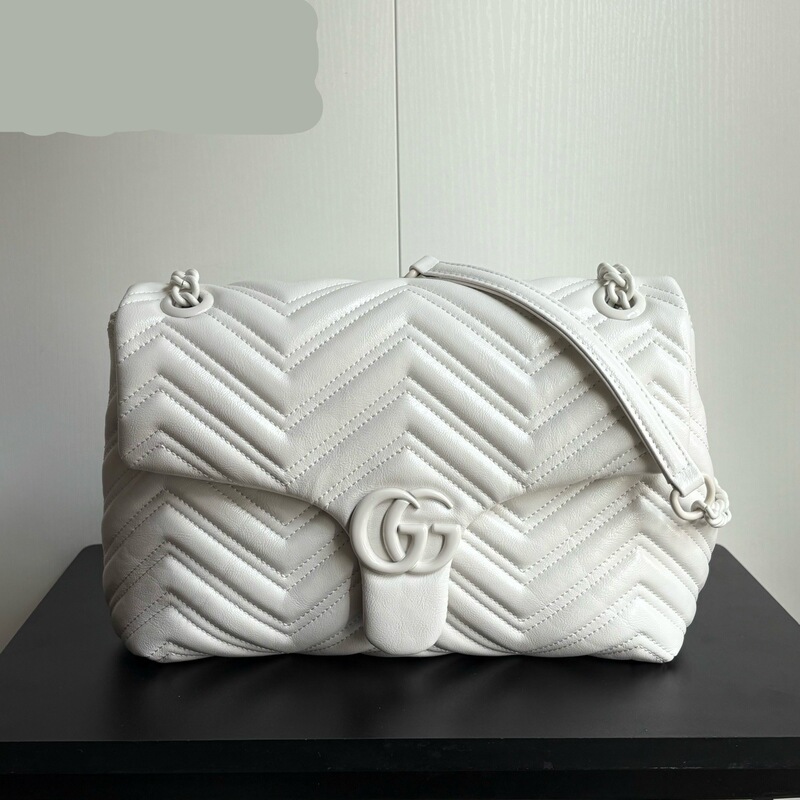 Large Marmont Series Double g Shoulder Handbag Underarm Bag Chain Bag Leather and Fabric Handbag Large Marmont Series Double g Shoulder Handbag Underarm Bag Chain Bag Leather and Fabric Handbag