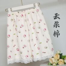2026云朵棉花边短裤睡裤女夏薄款卡通印花宽松家居短裤可爱透气舒