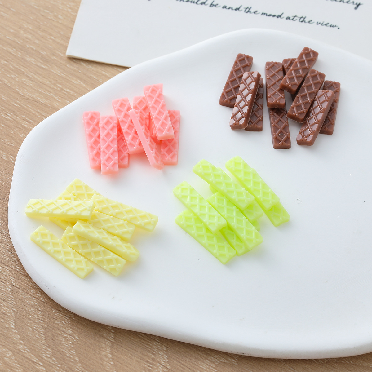 Mini Artificial Wafer Pvc Cheese Stick Wafer Stick Model DIY Food Toy Biscuit Accessories Material Snack Wholesale