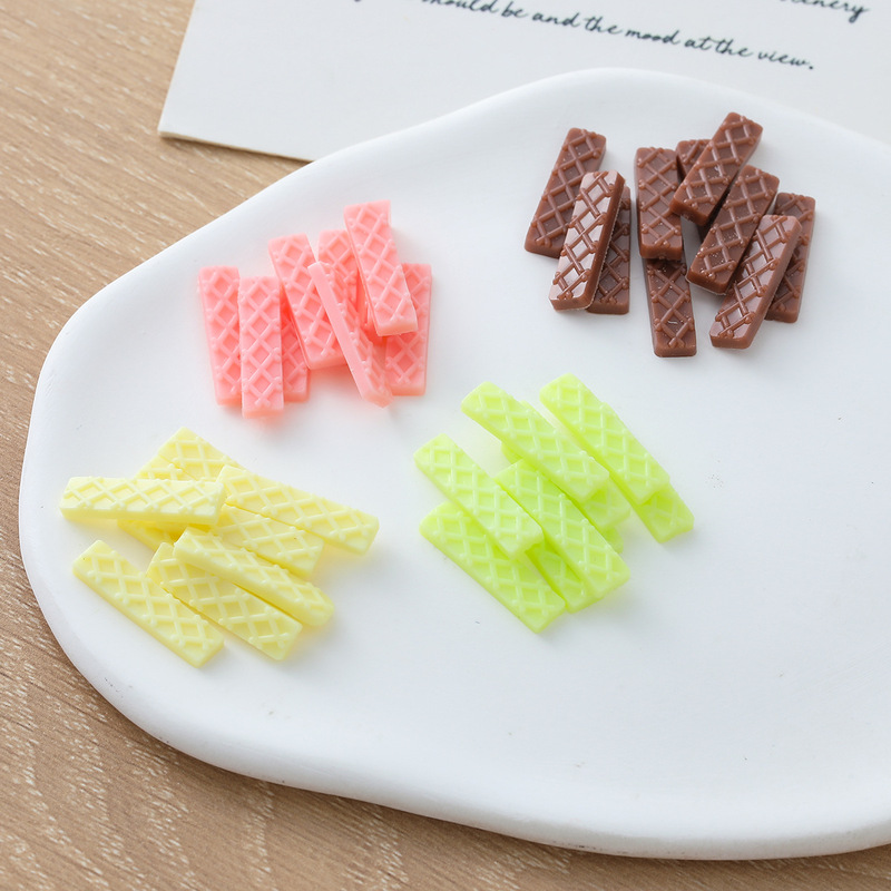 Mini Artificial Wafer Pvc Cheese Stick Wafer Stick Model DIY Food Toy Biscuit Accessories Material Snack Wholesale