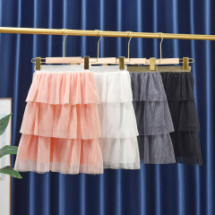 Summer 2021 New Korean Style Children's Dress Net Fabric Skirt Baby Layered Cake Skirt Waist Skirt Trendy