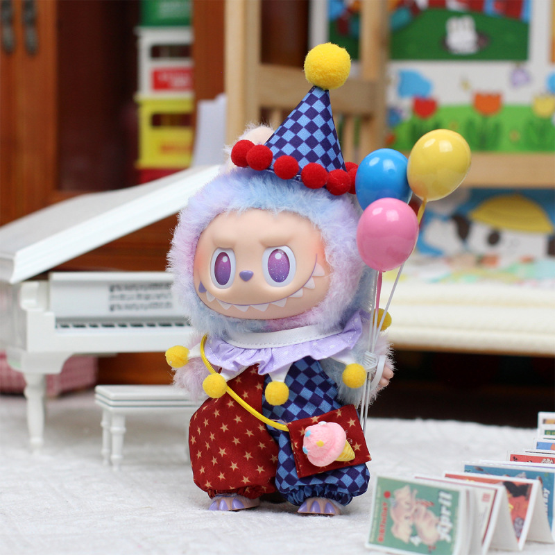ベビー服のみ】第一世代・第三世代ラブブー ユニバーサルベビー服 人形服 サーカスピエロスーツ 心ときめくマカロン|undefined
