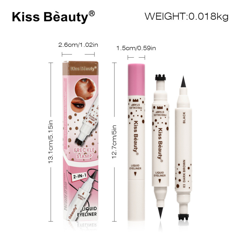 kissbeauty跨境新品防水自然仿真雀斑眼线笔防汗速干彩妆工厂批发|undefined