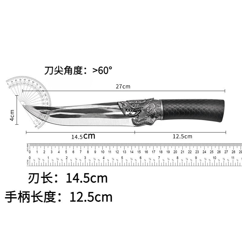 Интернет-знаменитость нож-лезвие дракона кузнечный слэш-knife специальный костяной-убийцаknife для домашних разделительных ножей кухонный лезвий