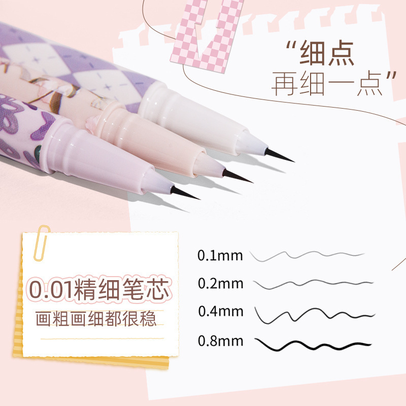 NOVO ダブルアイライナー 極細アイライナー 防水 にじまない 長持ち 超極細 アイライナー メイクアップ 卸売|undefined