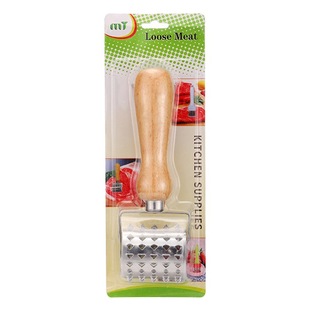 Creative Kitchen Beef Tenderizer Steak Needle Rolling Beef Hole Tighter Household Wooden Handle Pine Needle Kitchen Supplies