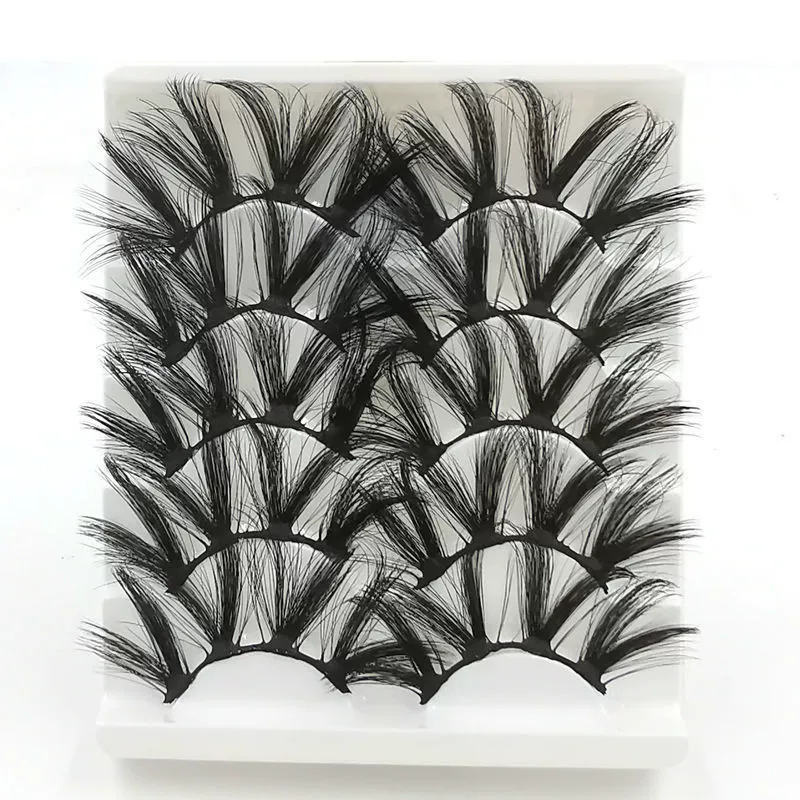 Long curling false eyelashes, European style, 25mm