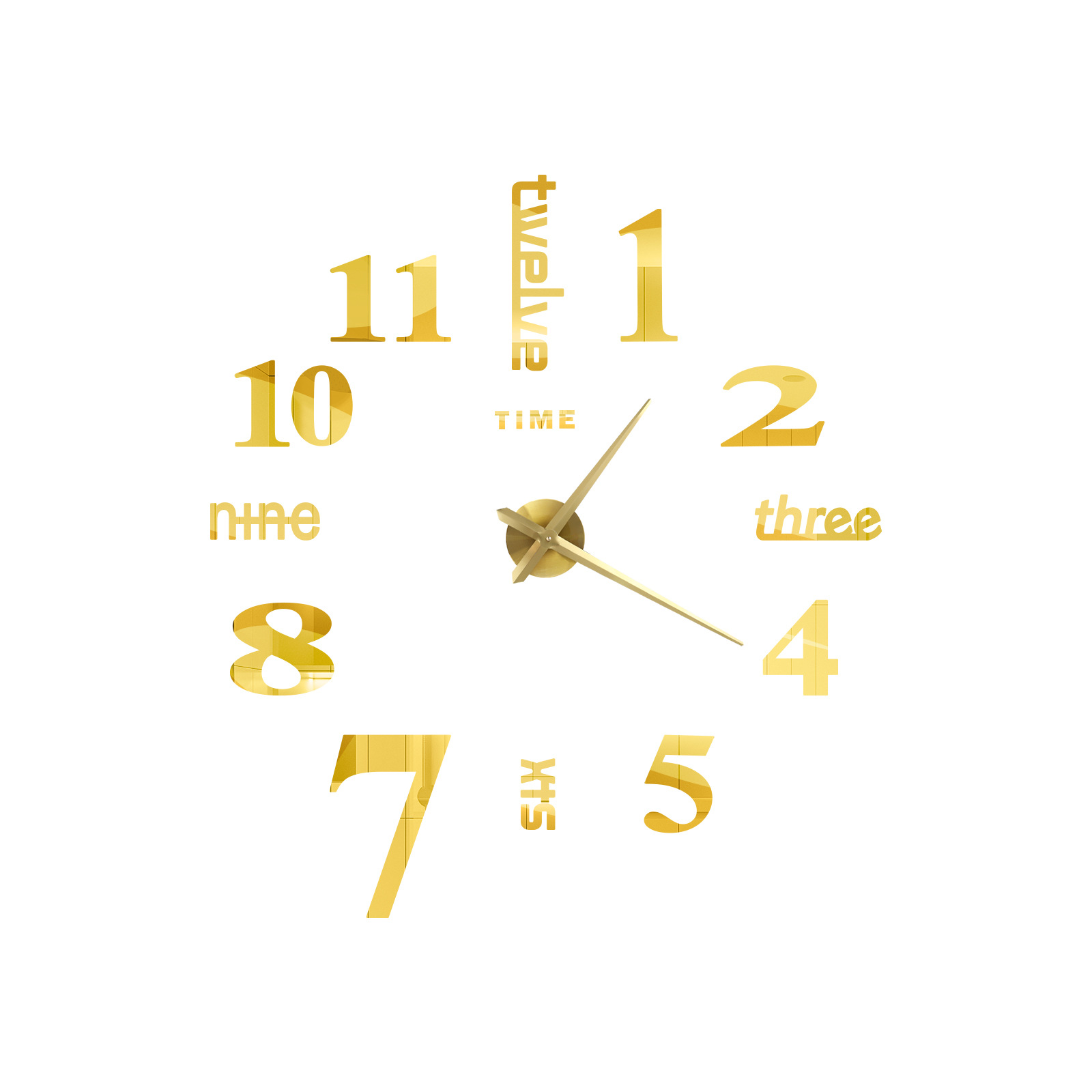 37 pulgadas Amazon transfronteriza hogar sala de estar creativa Reloj de pared de acrílico DIY reloj etiqueta de la pared de estilo europeo