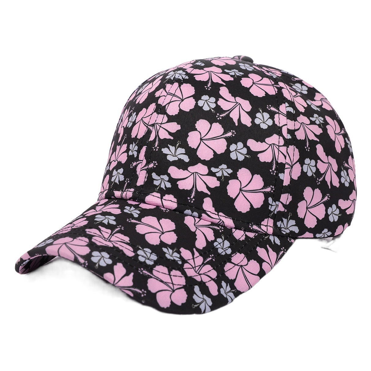 Verano nueva gorra de béisbol floral para hombres y mujeres de moda a prueba de sol ala curvada gorra de pico Comercio exterior sombrero del todo partido