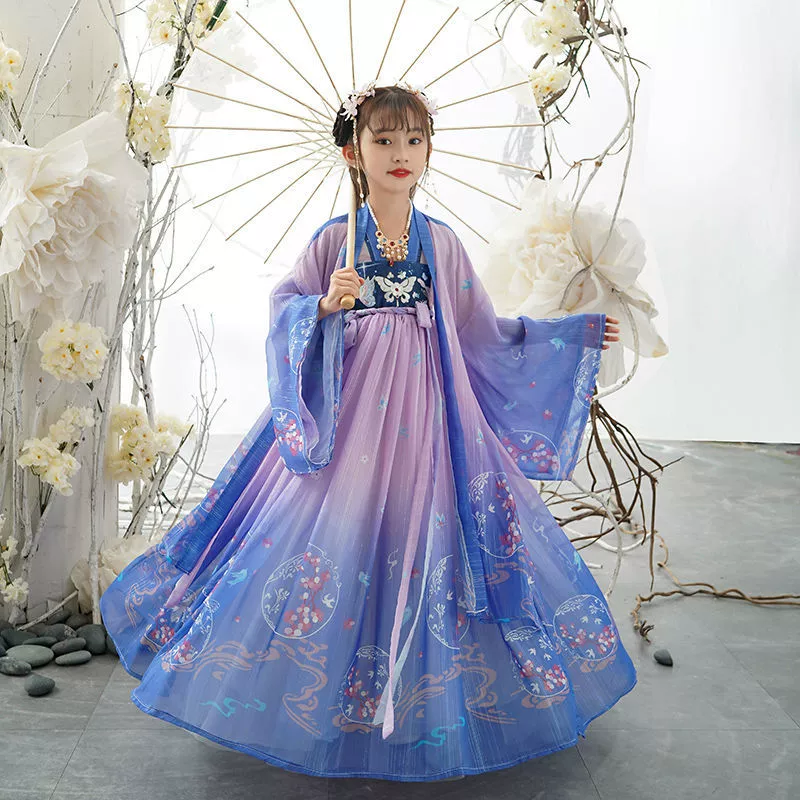 Hanfu Girl весенняя и осенняя элегантная, супер сказочная китайская юбка с грудной клеткой