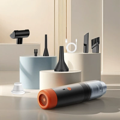 Factory direct cross-border multifunctional car vacuum cleaner wireless charging handheld portable car household vacuum cleaner (Tozsoranlar) - single-filter-element
