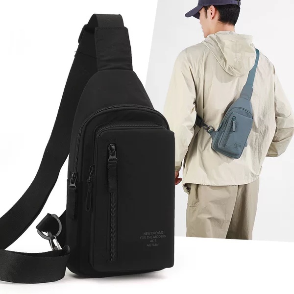 New simple and versatile multi-compartment unisex outdoor casual chest bag crossbody bag Oxford cloth bag for men 6061 #