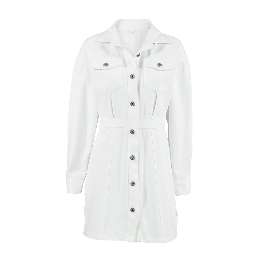 Dametøj efterår og vinter denim ren bomuld professionel talje A line nederdel dametøj_voghion.com