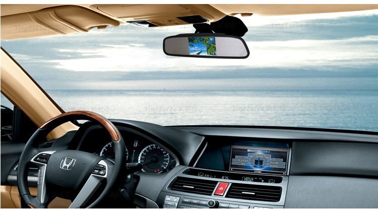 5inch Car Rearview Mirror with Two-Way Input Reversing Image Assist