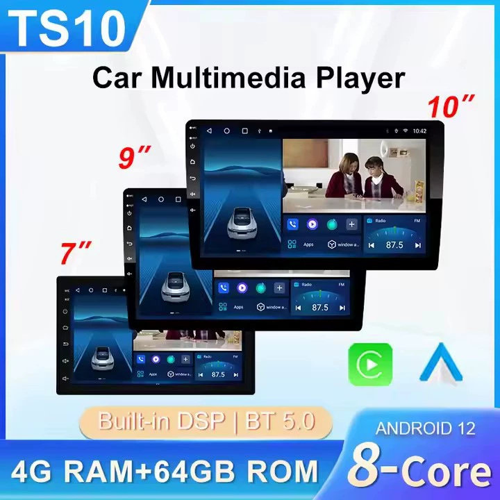 Универсальная автомобильная система TS18 с 8‑ядерным Android, большой экран, 360° панорамный навигатор «всё в одном», поддержка CarPlay