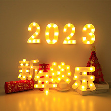 2022新年快樂造型燈LED字母燈 過年春節跨年創意驚喜裝飾小彩燈