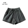 014 Pine Green [Wrinkled and Hemp Shorts]