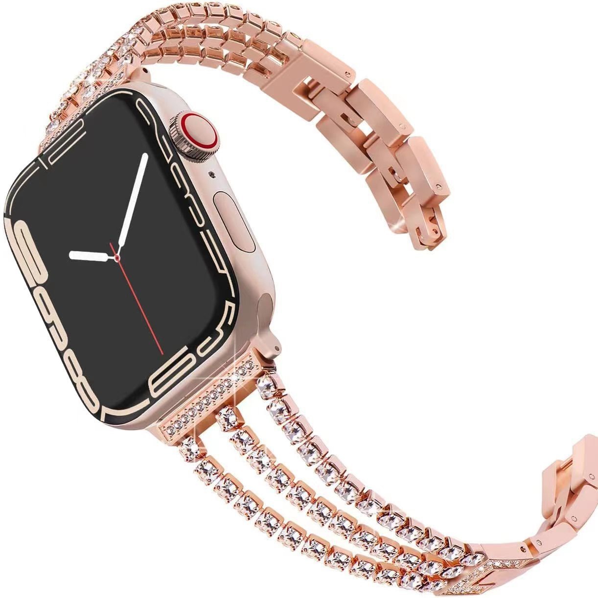 For Apple Apple Watch Three Diamond Band iwatch654321 SE Gold