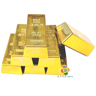 Creative Simulated Gold Brick Refrigerator Magnet Magnetic Whiteboard Sticker Plastic Gift Mini Magnetic Sticker Cultural and Creative Simulated Gold Bar