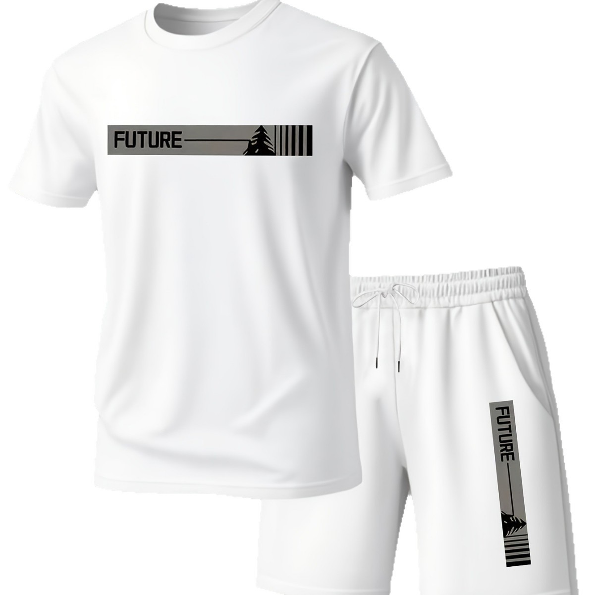 Men's Casual Sports T-Shirt Set Quick Drying Breathable Polyester Mesh Sweat Wicking Comfortable Soft Short Sleeve_viptrois.com