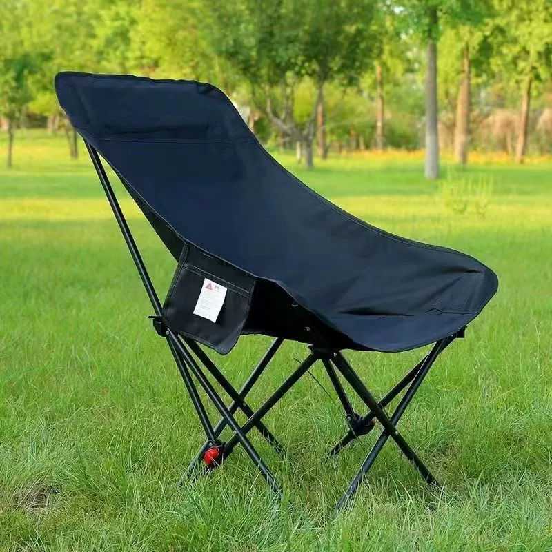 Складной Moon chair, портативное походное кресло с высокой спинкой, регулируется 2/3 шага, варианты с мягкой обивкой и каркасом