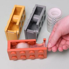 Creative building block tape holder office desk transparent tape cutter stationery tape machine transparent tape tape holder