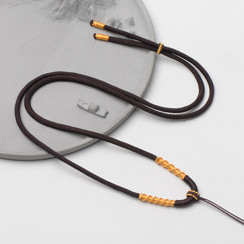 Hand-woven Lanyard Black Rope Necklace Pendant Rope Women's Men's High-end Pendant Rope Men's Jade Pendant Rope Hand-woven Lanyard Black Rope Necklace Pendant Rope Women's Men's High-end Pendant Rope Men's Jade Pendant Rope