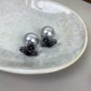 Advanced earrings from pearl, diamond encrusted, light luxury style, high-quality style, internet celebrity