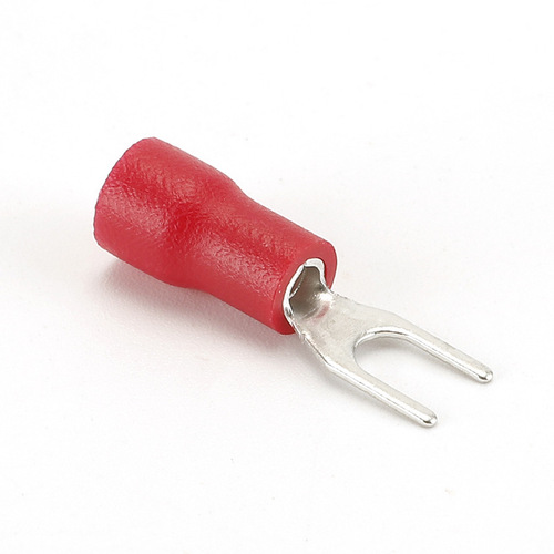 Factory Supply SV Red U-shaped Pre-insulated Compression Connector Copper Spade Terminal Open Connector Wholesale