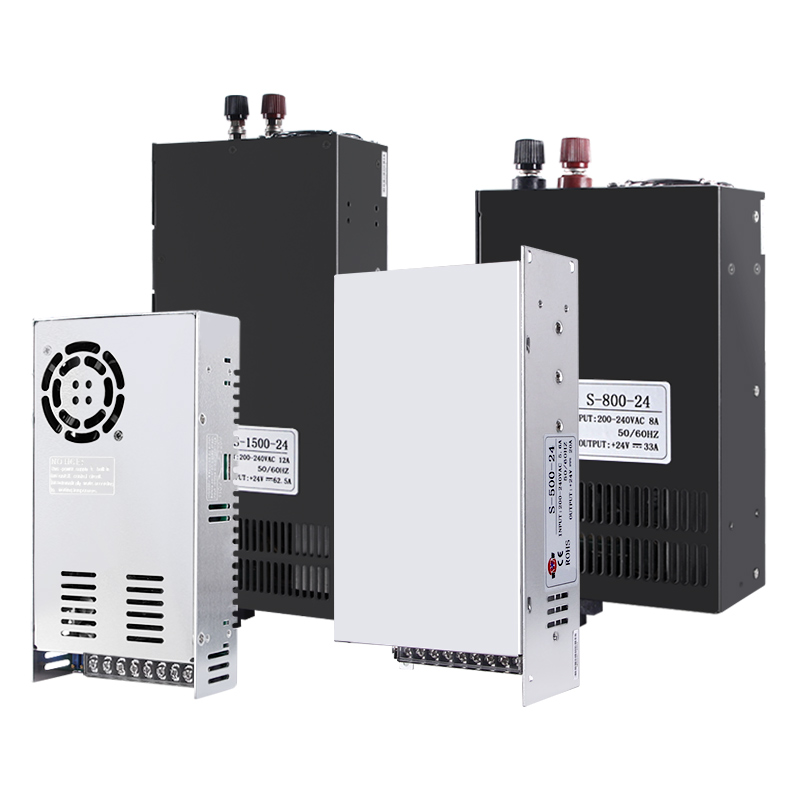 Fuente de alimentación de conmutación ajustable de Shenzhen Mingwei 220 conversión 24V 12V de alta potencia 1000W 3000W adaptador de voltaje