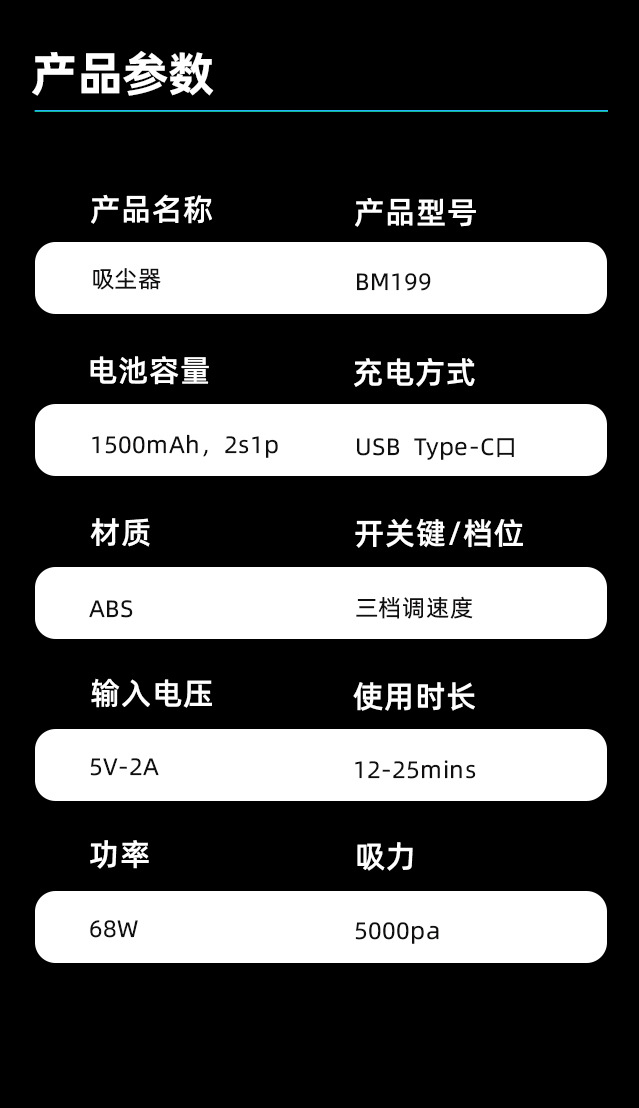 Cross-border bestseller handheld wireless vacuum cleaner for car and home use, 20000pa multifunctional portable car vacuum cleaner
