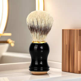 男士剃须老式刀软毛泡沫胡刷手柄刮刀泡沫扫剃须刷理发店獾毛刷