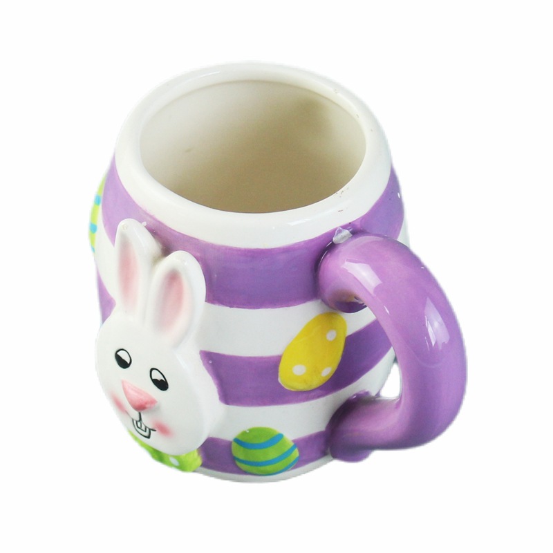 Caricatura encantadora taza de cerámica creativa conejo taza de leche para niños taza de desayuno taza de agua taza de café