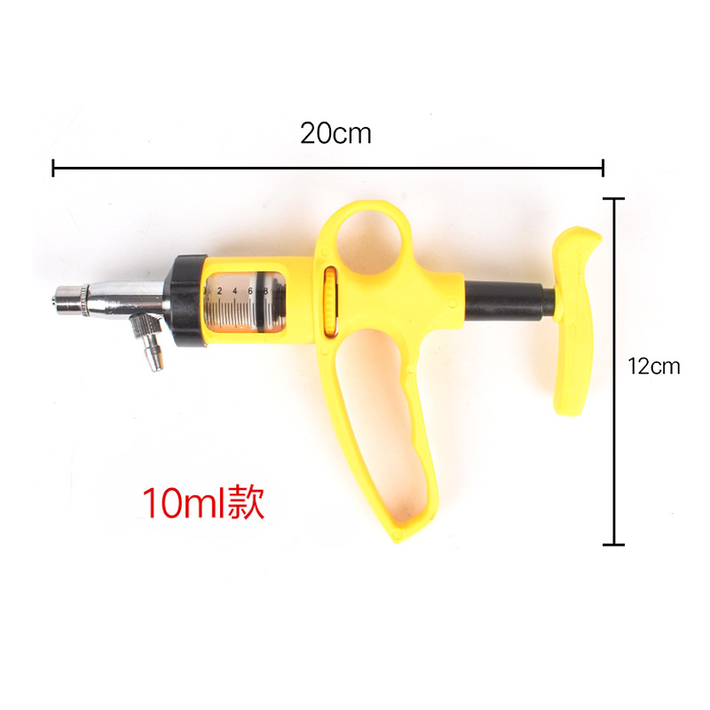 Veterinaria continua riego pistola de acero inoxidable cerdo, ganado vacuno y ovejas medicina alimentador ajustable alimentación pistola medicina dispensador