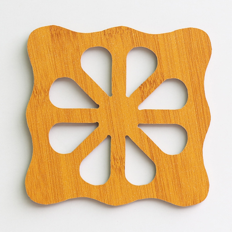 Anti-scald antideslizante Protección del Medio Ambiente de Dibujos Animados Creativo de Imitación de bambú con aislamiento estera de la tabla de regalo Japonés plato olla tazón estera