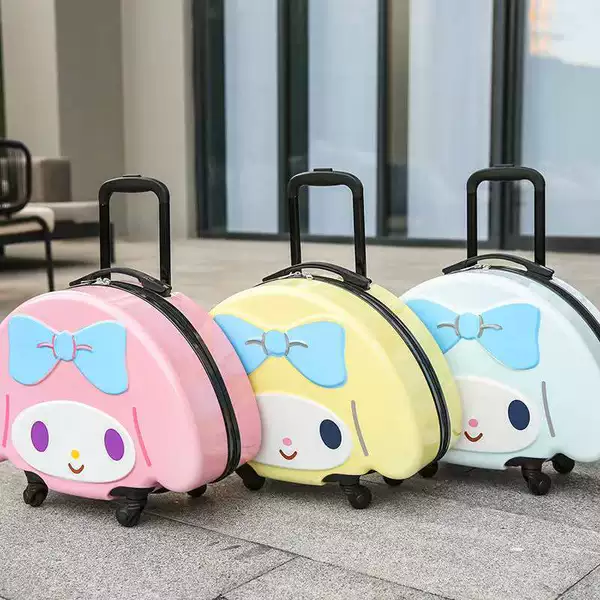 Cross-Border 2024 New Kidsren's Suitcase Large Capacity Silent Universal Wheel Boarding Case 3D Cartoon Pattern Suitcase